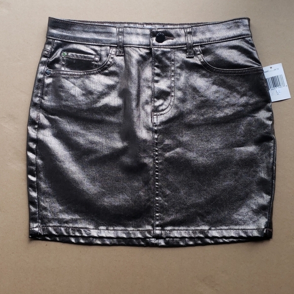 NEW GUESS Shiny Metallic Body Skirt SZ S - Picture 4 of 8